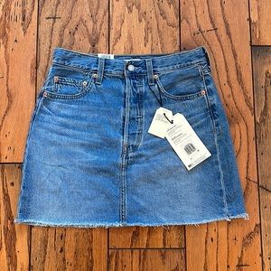 Levi's Premium Ribcage High-Rise Denim Skirt